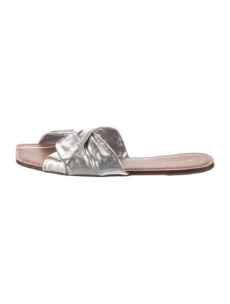 Saks Fifth Avenue Leather Slides