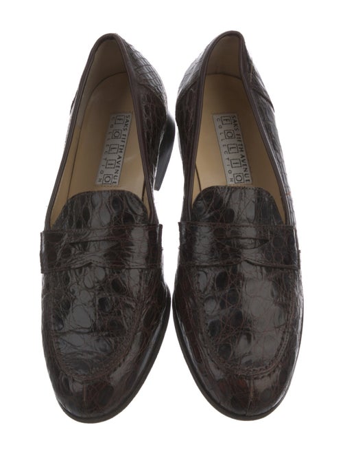 Saks Fifth Avenue Crocodile Loafers