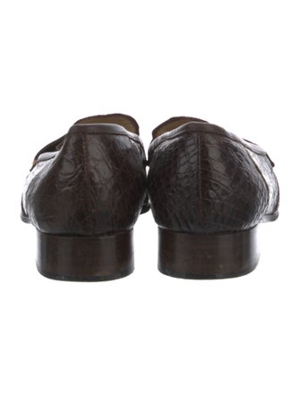 Saks Fifth Avenue Crocodile Loafers