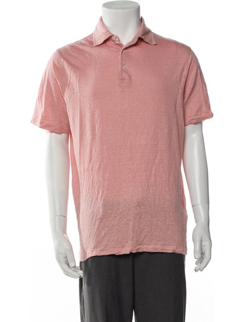 Saks Fifth Avenue Linen V-Neck Polo Shirt