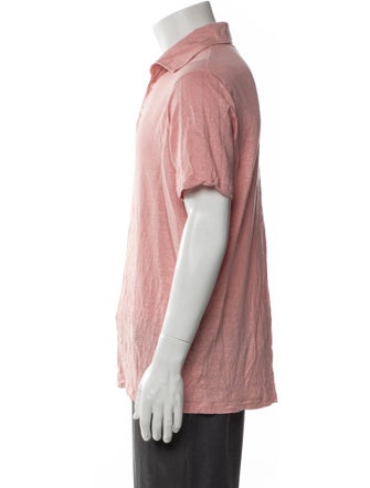 Saks Fifth Avenue Linen V-Neck Polo Shirt