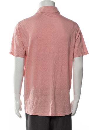 Saks Fifth Avenue Linen V-Neck Polo Shirt