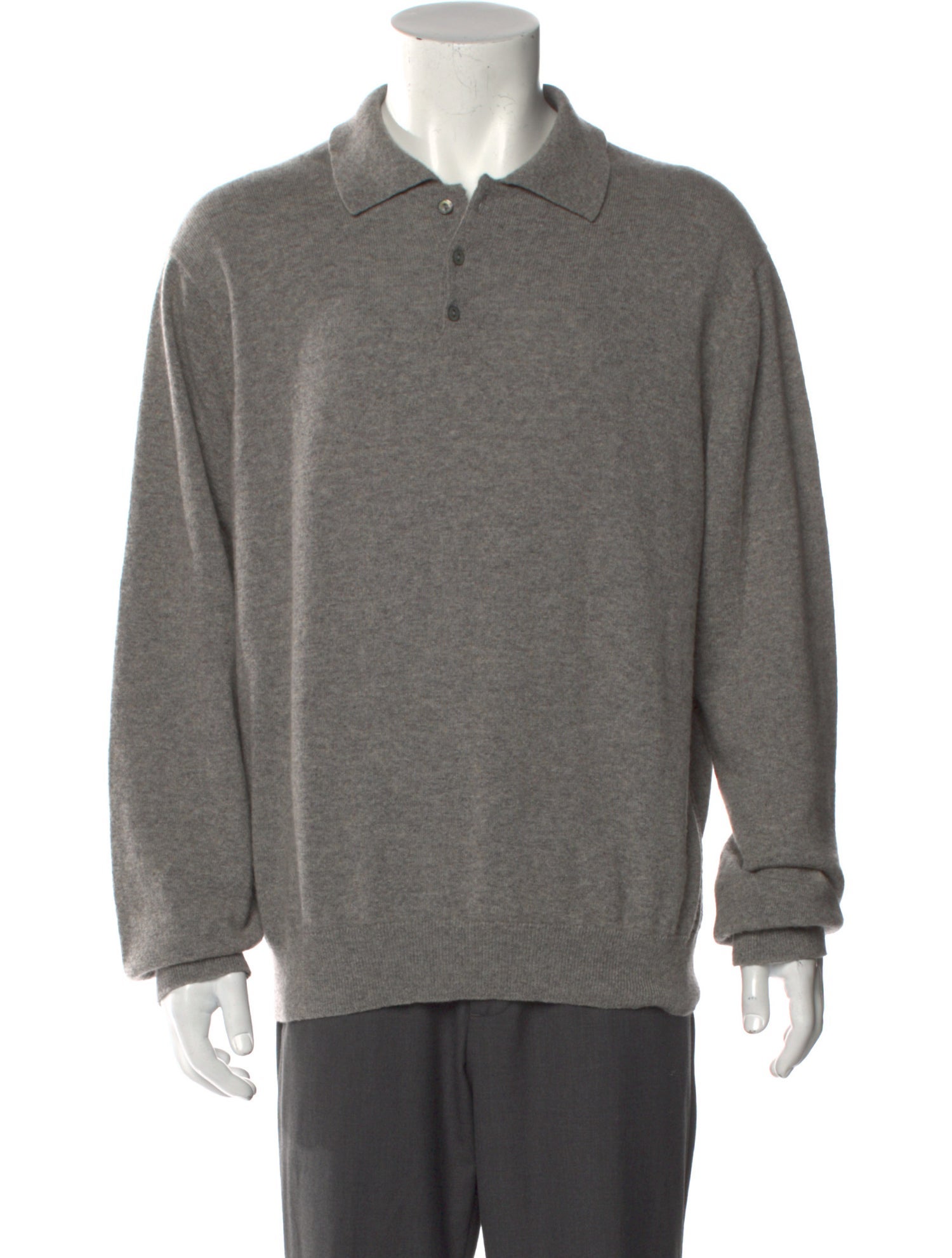Saks Fifth Avenue Cashmere Mock Neck Polo Sweater