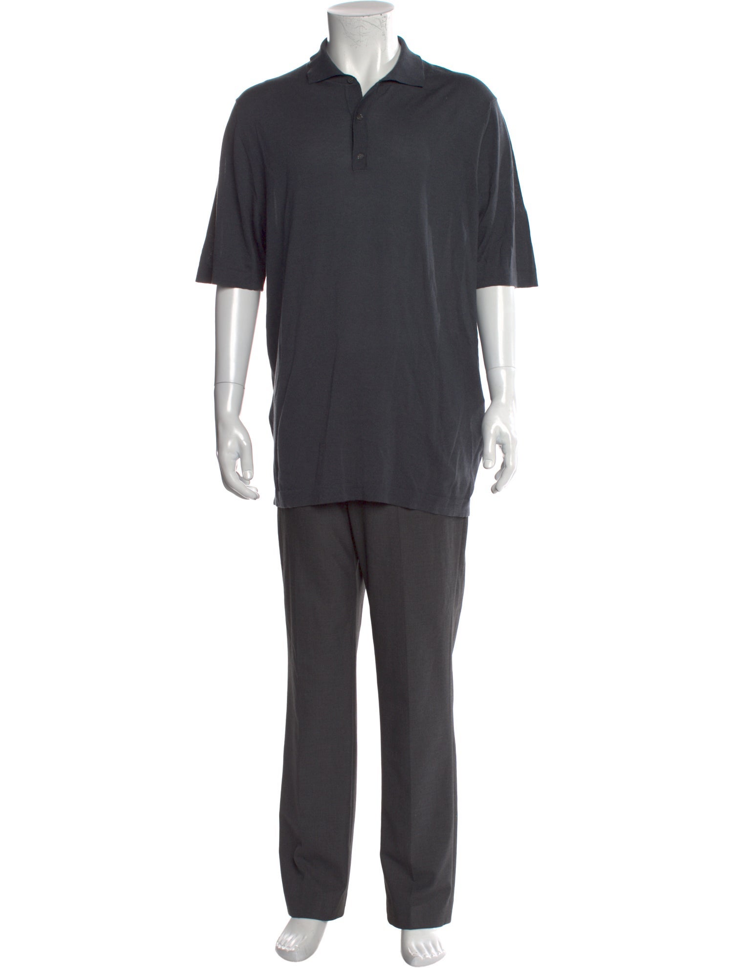 Saks Fifth Avenue Collar Short Sleeve Polo Shirt