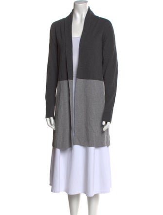 Saks Fifth Avenue Colorblock Pattern Open Front Sweater