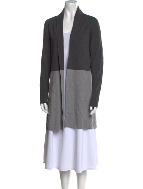 Saks Fifth Avenue Colorblock Pattern Open Front Sweater