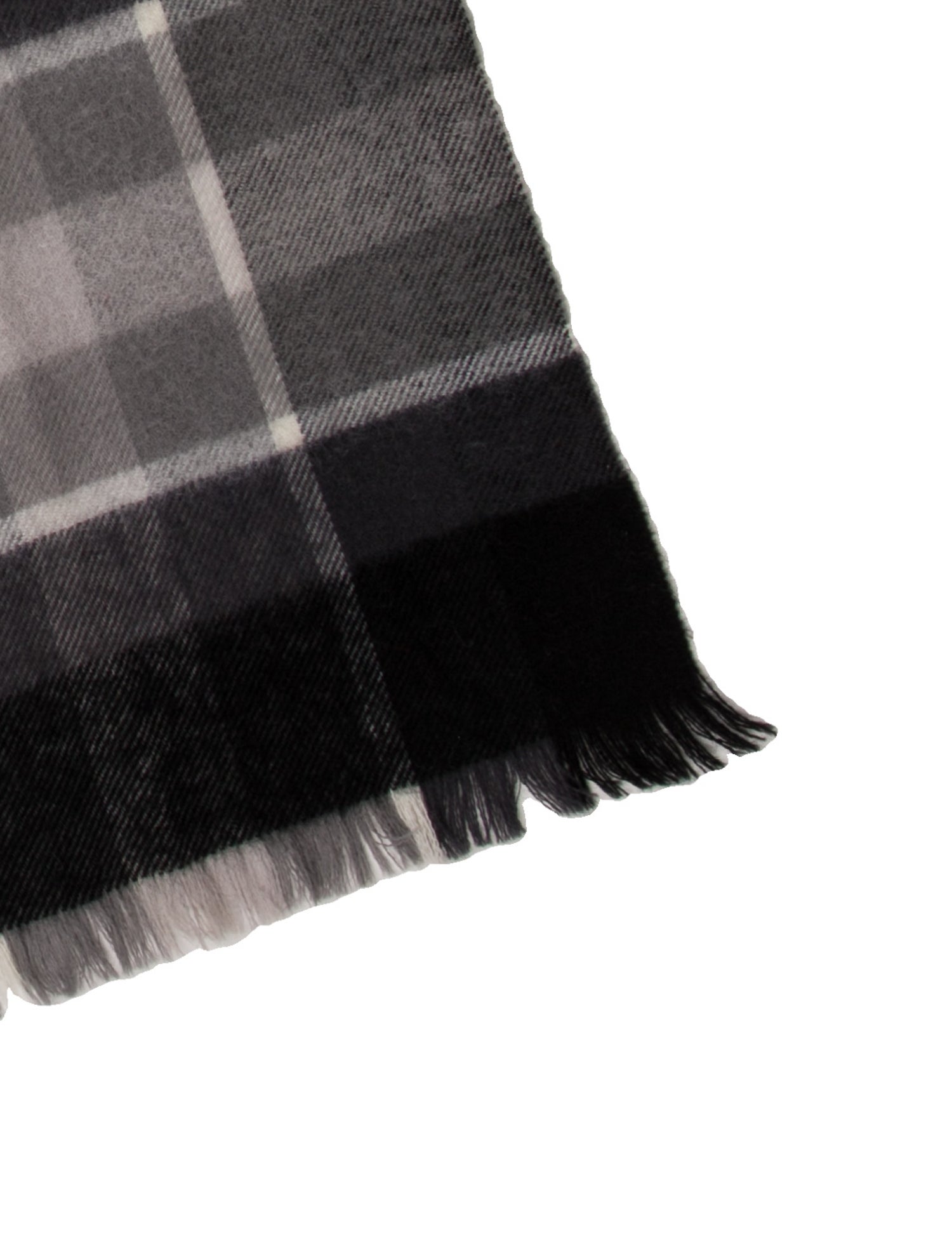 Saks Fifth Avenue Wool Plaid Print Scarf