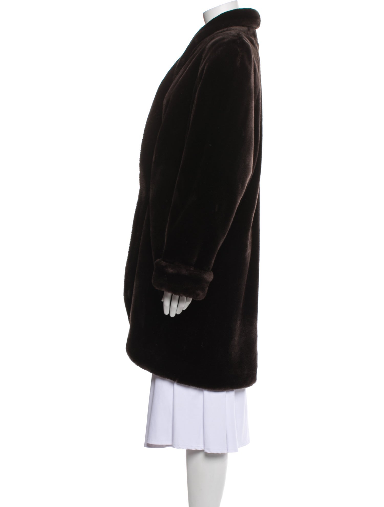 Saks Fifth Avenue Mink Faux Fur Coat