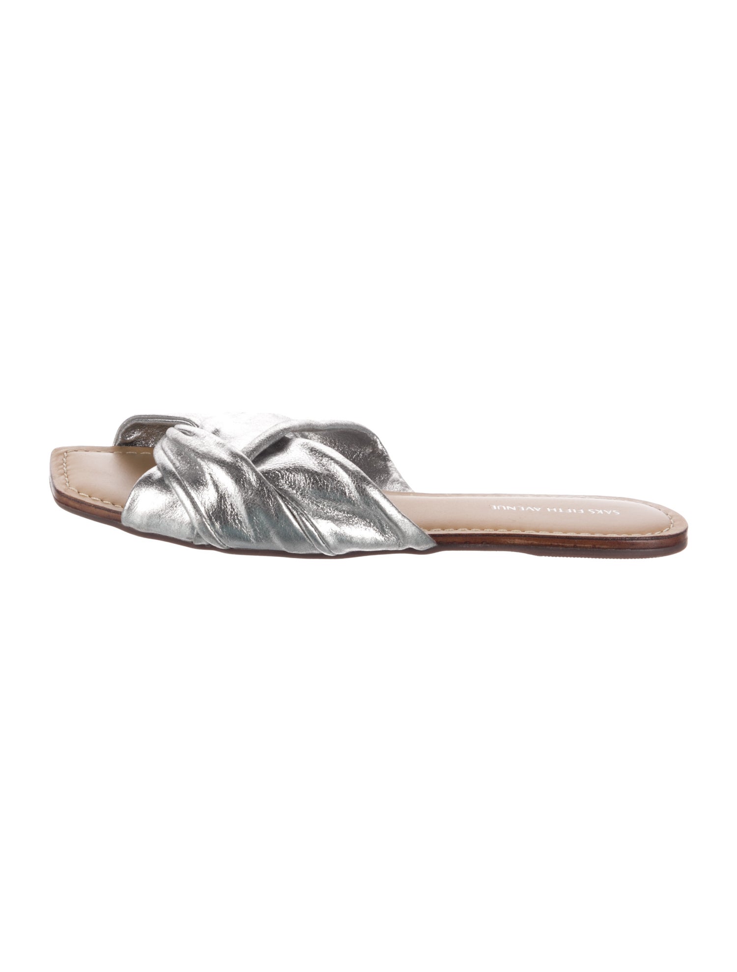 Saks Fifth Avenue Leather Slides
