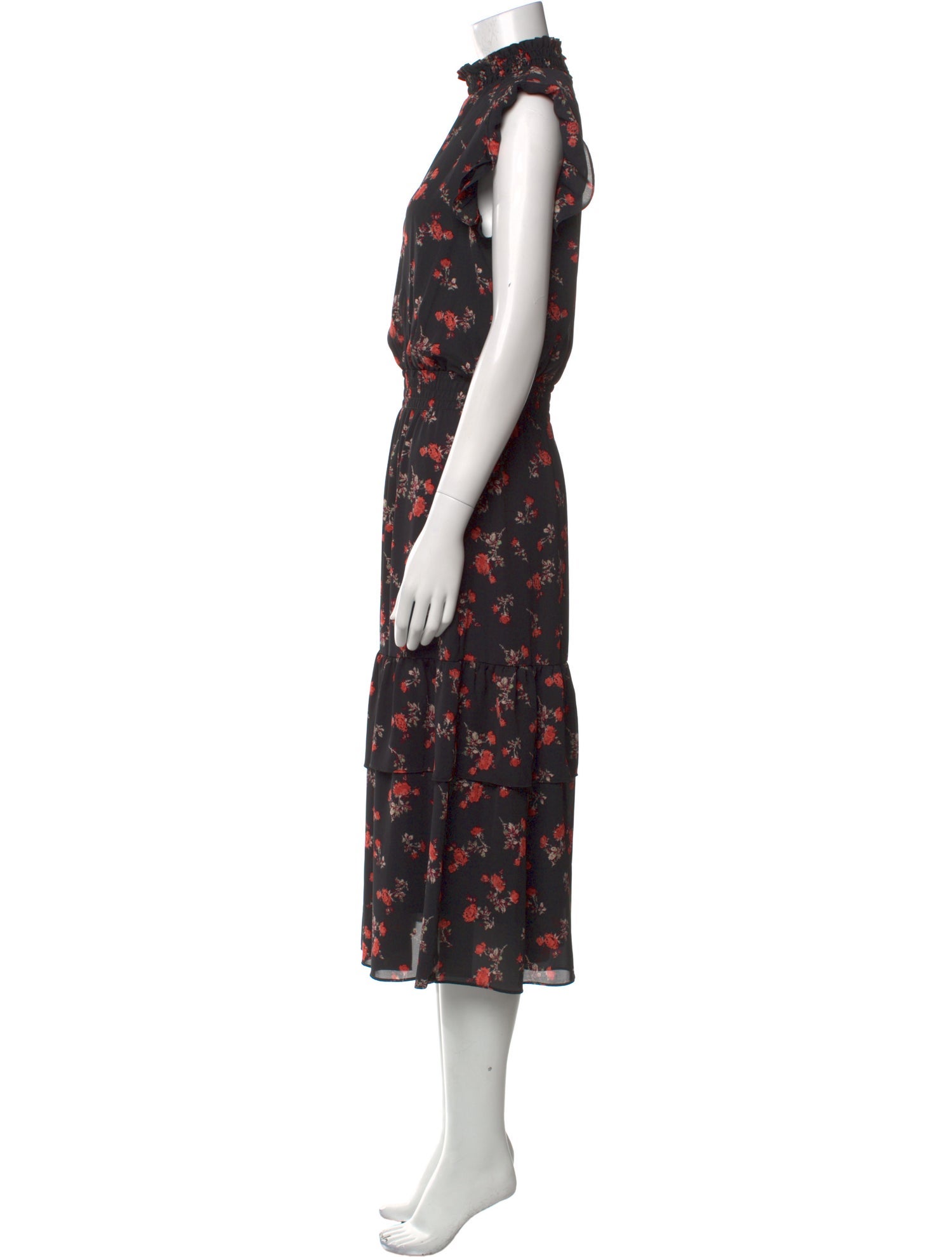 Saks Fifth Avenue Floral Print Midi Length Dress