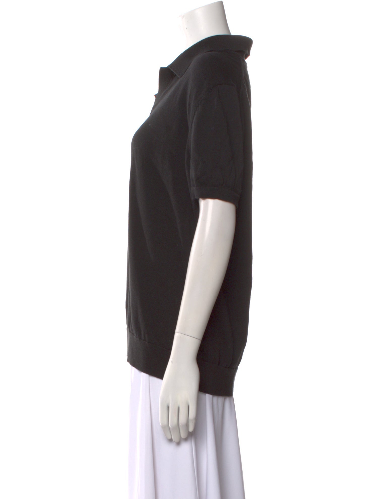 Saks Fifth Avenue V-Neck Short Sleeve Polo