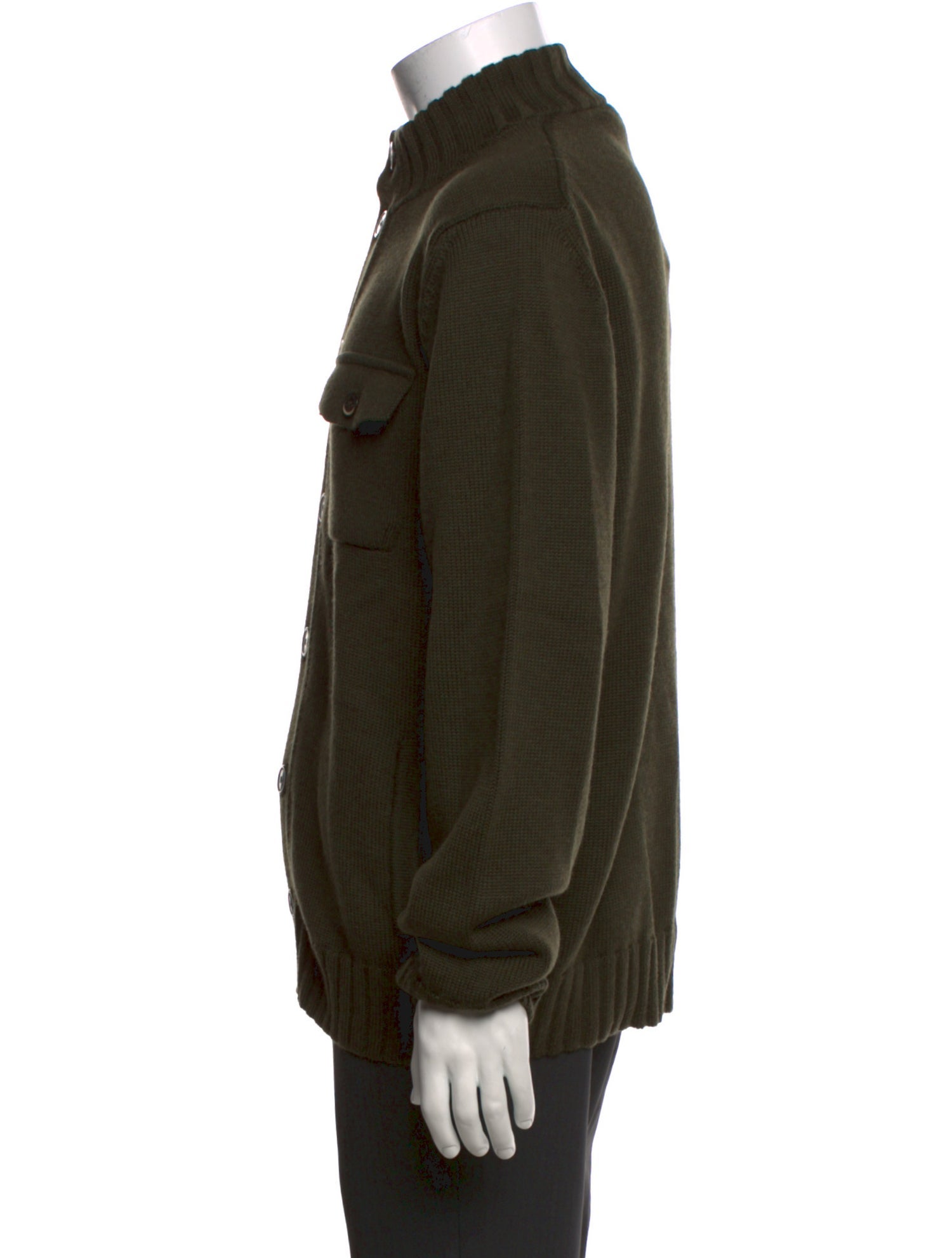 Saks Fifth Avenue Wool Mock Neck Cardigan w/ Tags