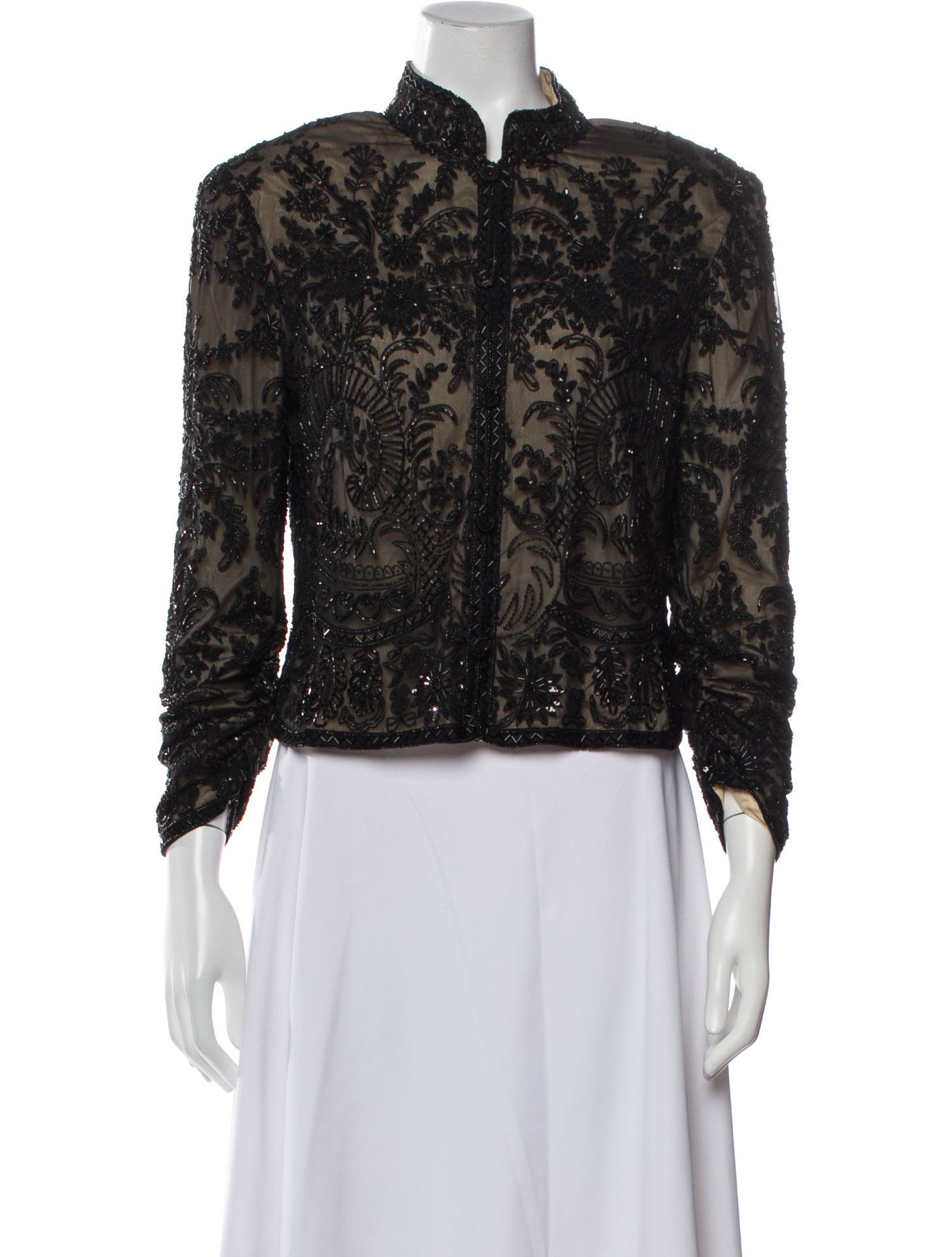 Saks Fifth Avenue Silk Printed Evening Jacket