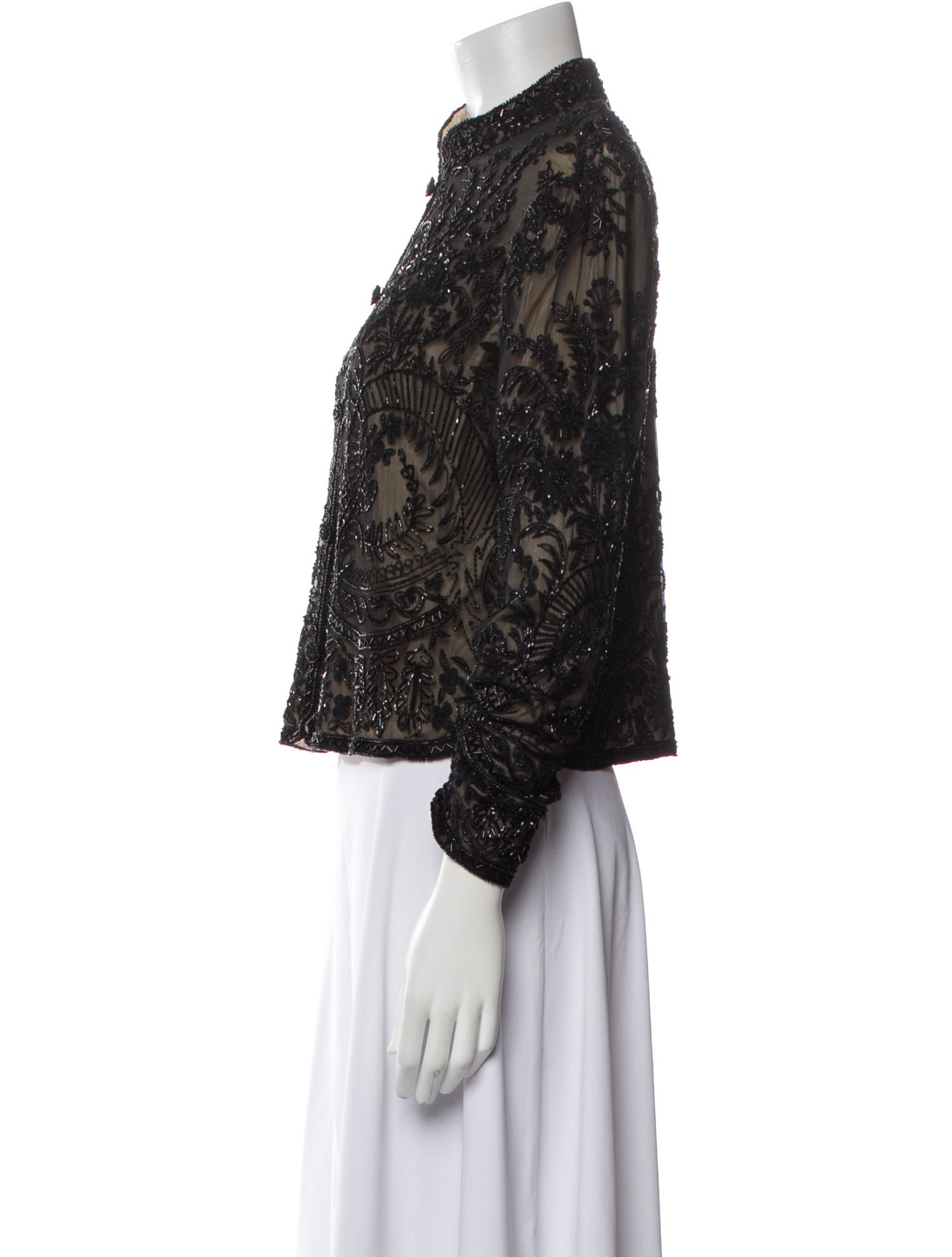 Saks Fifth Avenue Silk Printed Evening Jacket