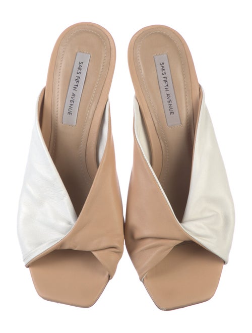 Saks Fifth Avenue Leather Slides