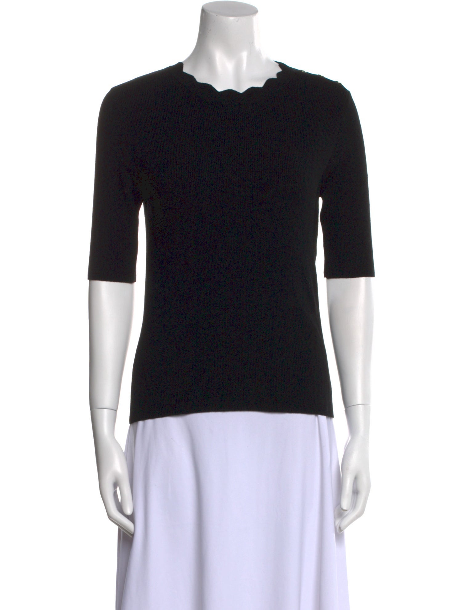 Saks Fifth Avenue Crew Neck Short Sleeve Top
