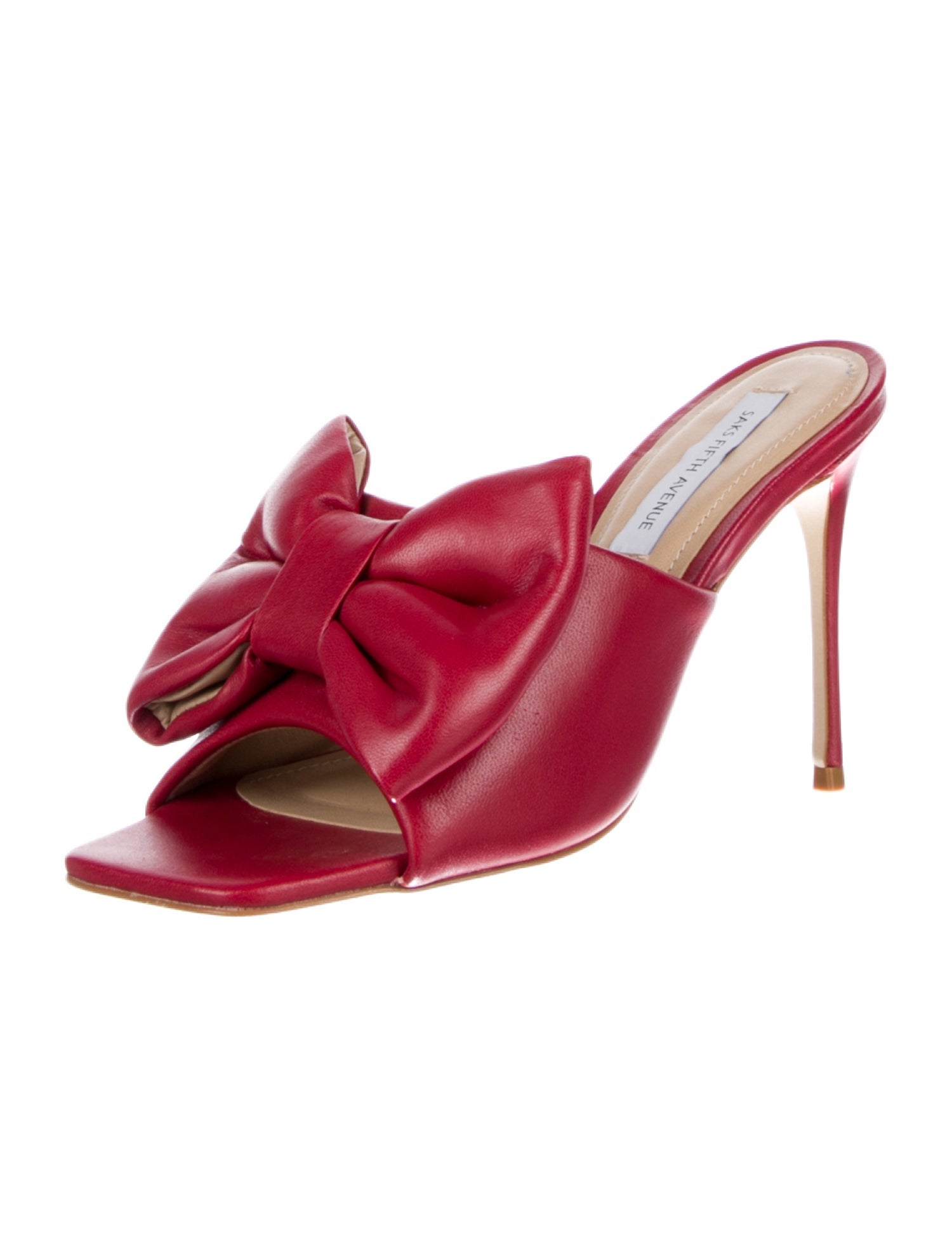 Saks Fifth Avenue Leather Slides