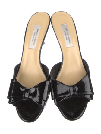 Saks Fifth Avenue Patent Leather Slides