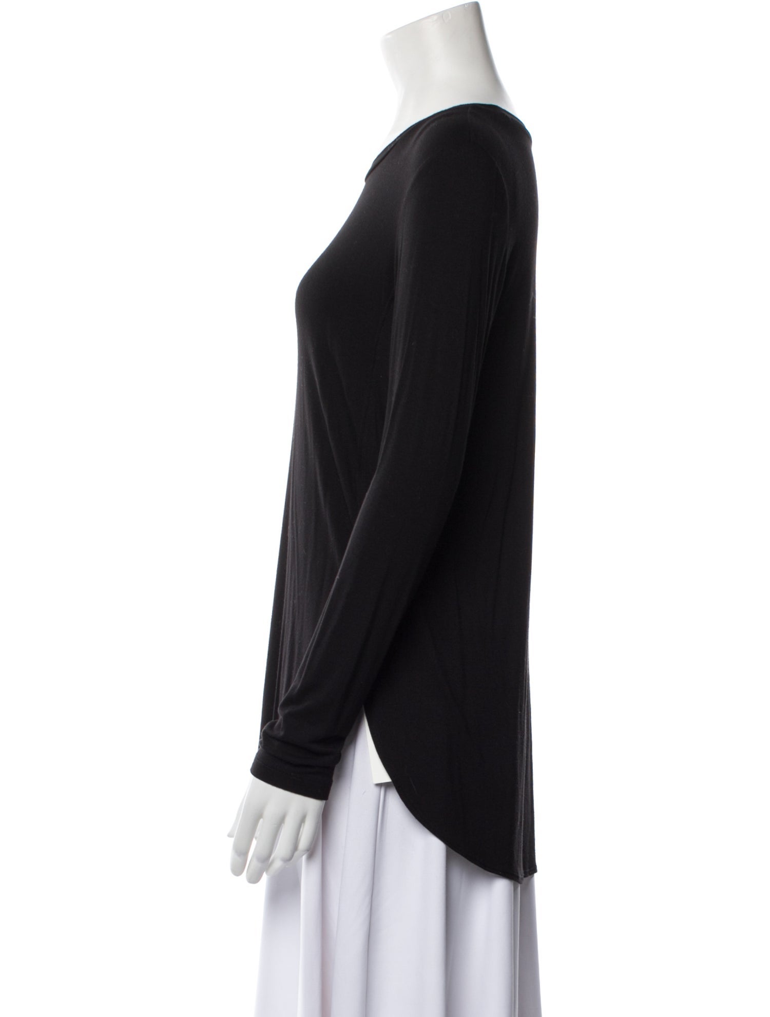 Saks Fifth Avenue Scoop Neck Long Sleeve Top