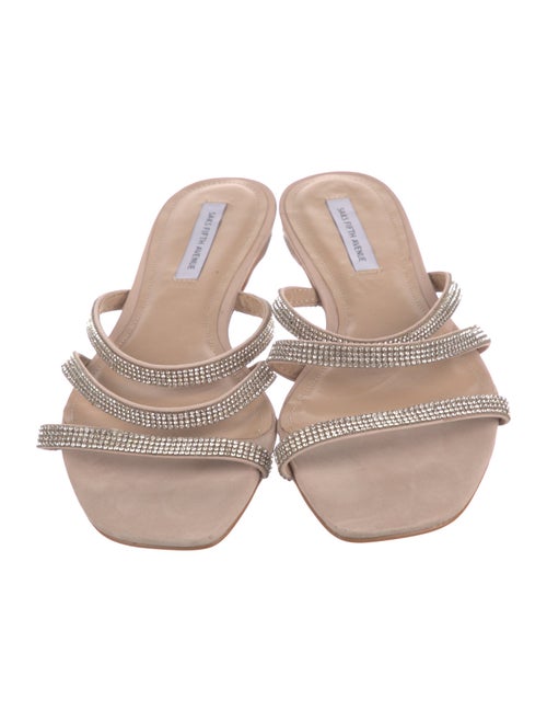 Saks Fifth Avenue Leather Printed Slides