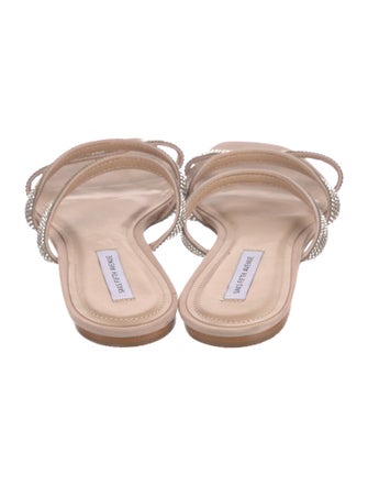 Saks Fifth Avenue Leather Printed Slides