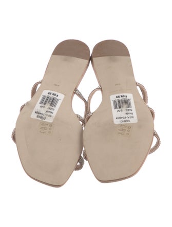 Saks Fifth Avenue Leather Printed Slides