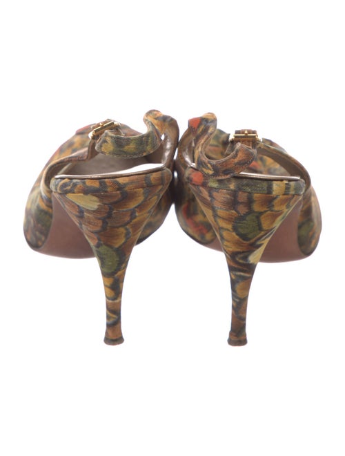 Saks Fifth Avenue Canvas Printed Slingback Pumps