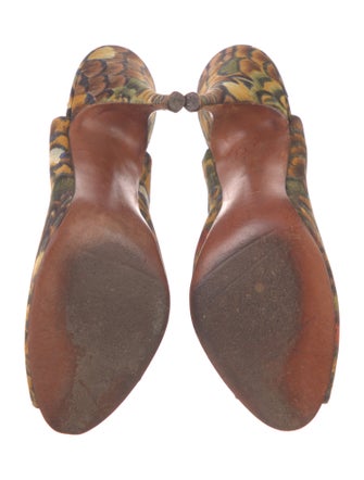 Saks Fifth Avenue Canvas Printed Slingback Pumps