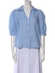 Saks Fifth Avenue Linen Three-Quarter Sleeve Button-Up Top
