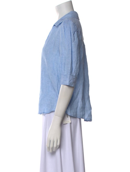 Saks Fifth Avenue Linen Three-Quarter Sleeve Button-Up Top