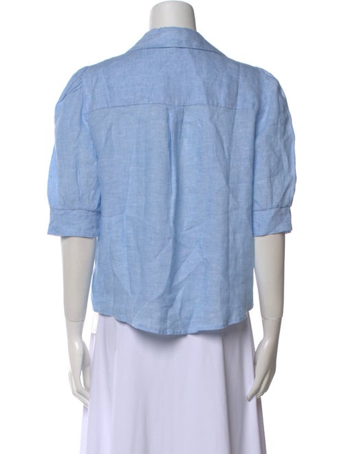 Saks Fifth Avenue Linen Three-Quarter Sleeve Button-Up Top
