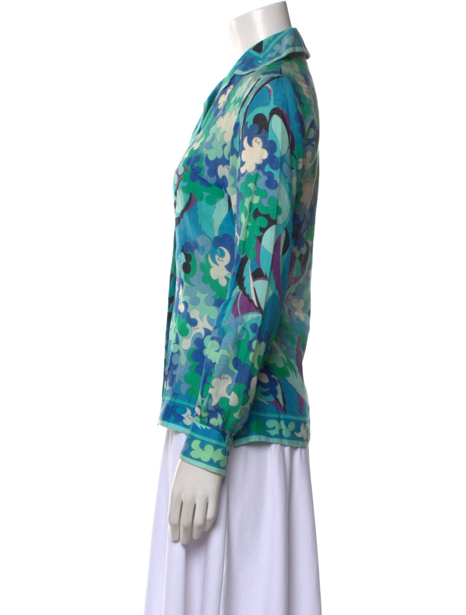 Emilio Pucci Vintage 1970's Button-Up Top