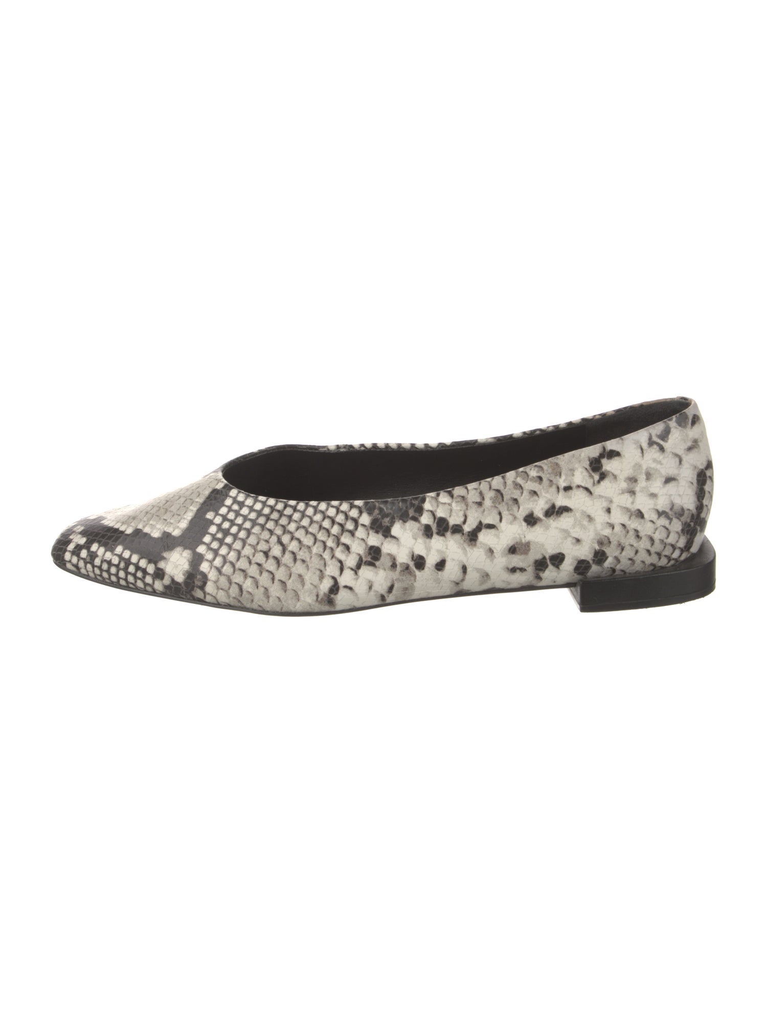 Saks Fifth Avenue Embossed Leather Animal Print Flats