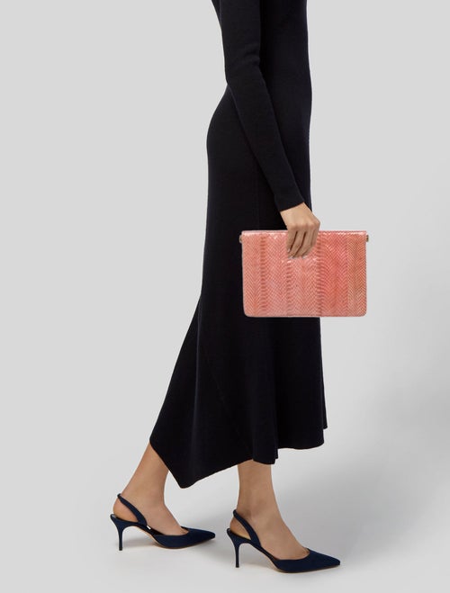 Saks Fifth Avenue Embossed Leather Portfolio