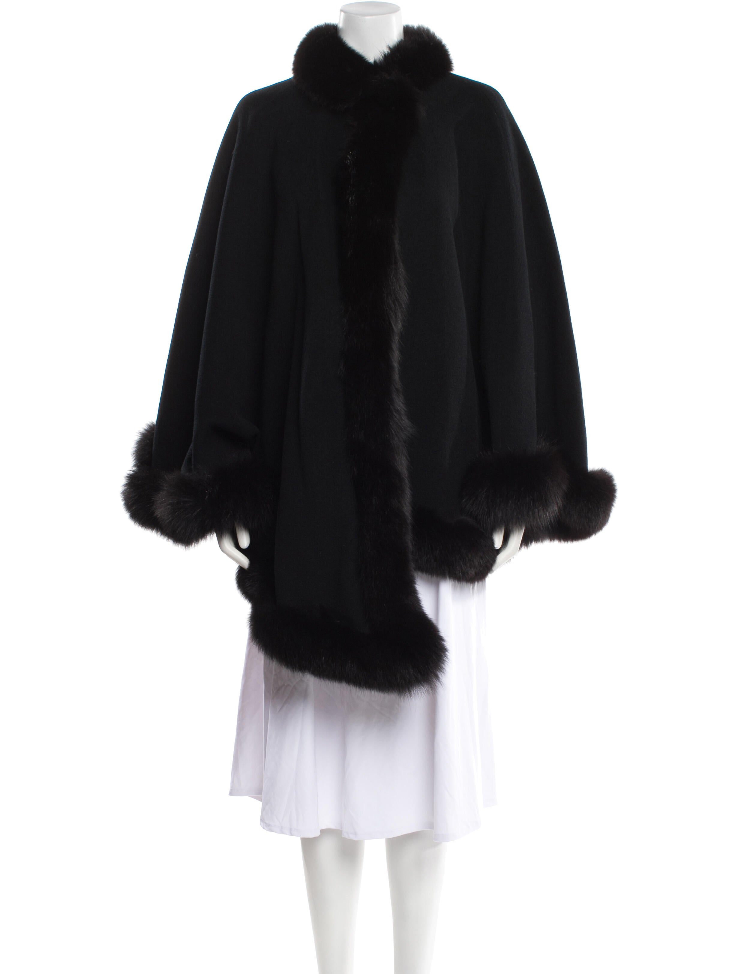 Saks Fifth Avenue Cashmere Faux Fur Jacket
