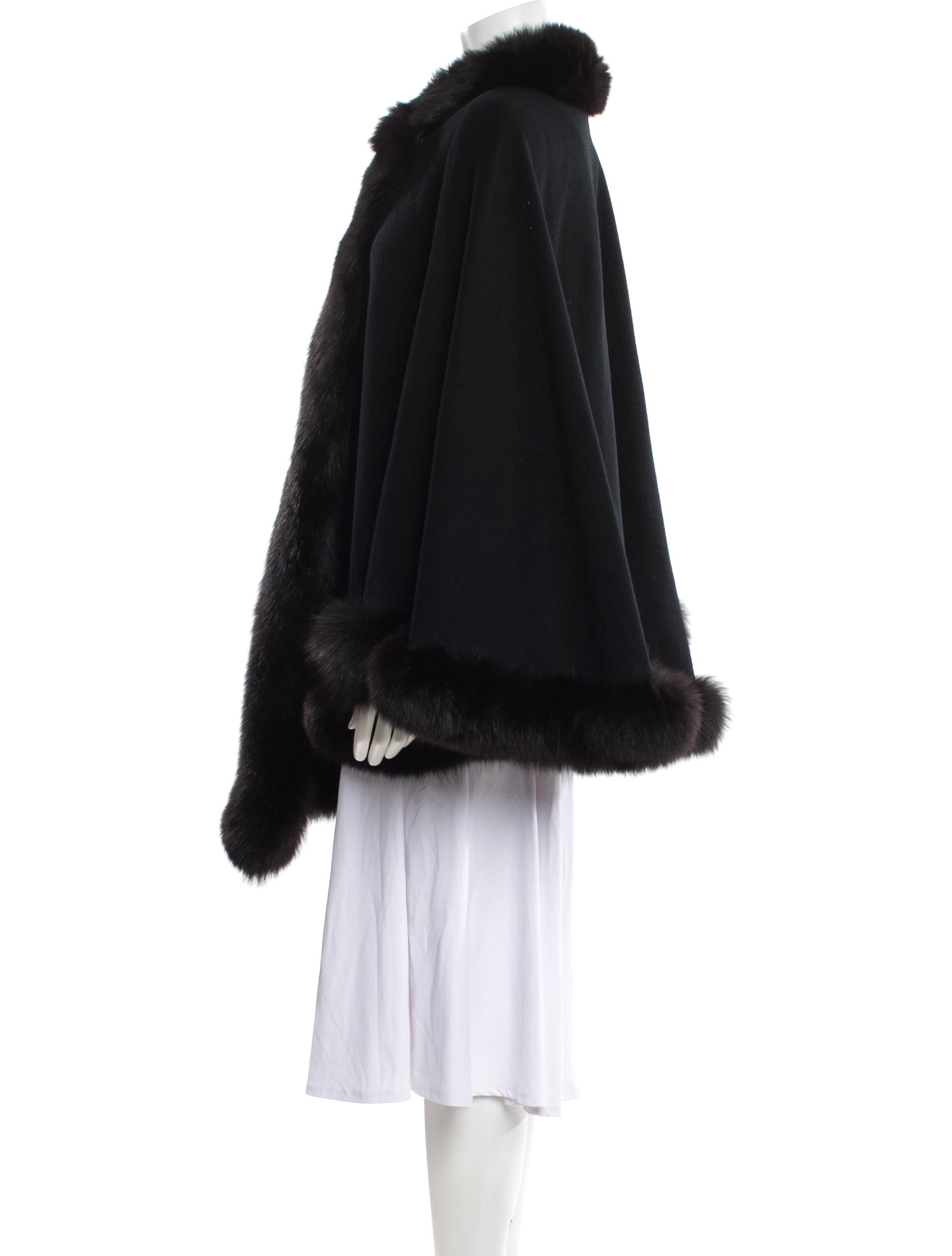 Saks Fifth Avenue Cashmere Faux Fur Jacket