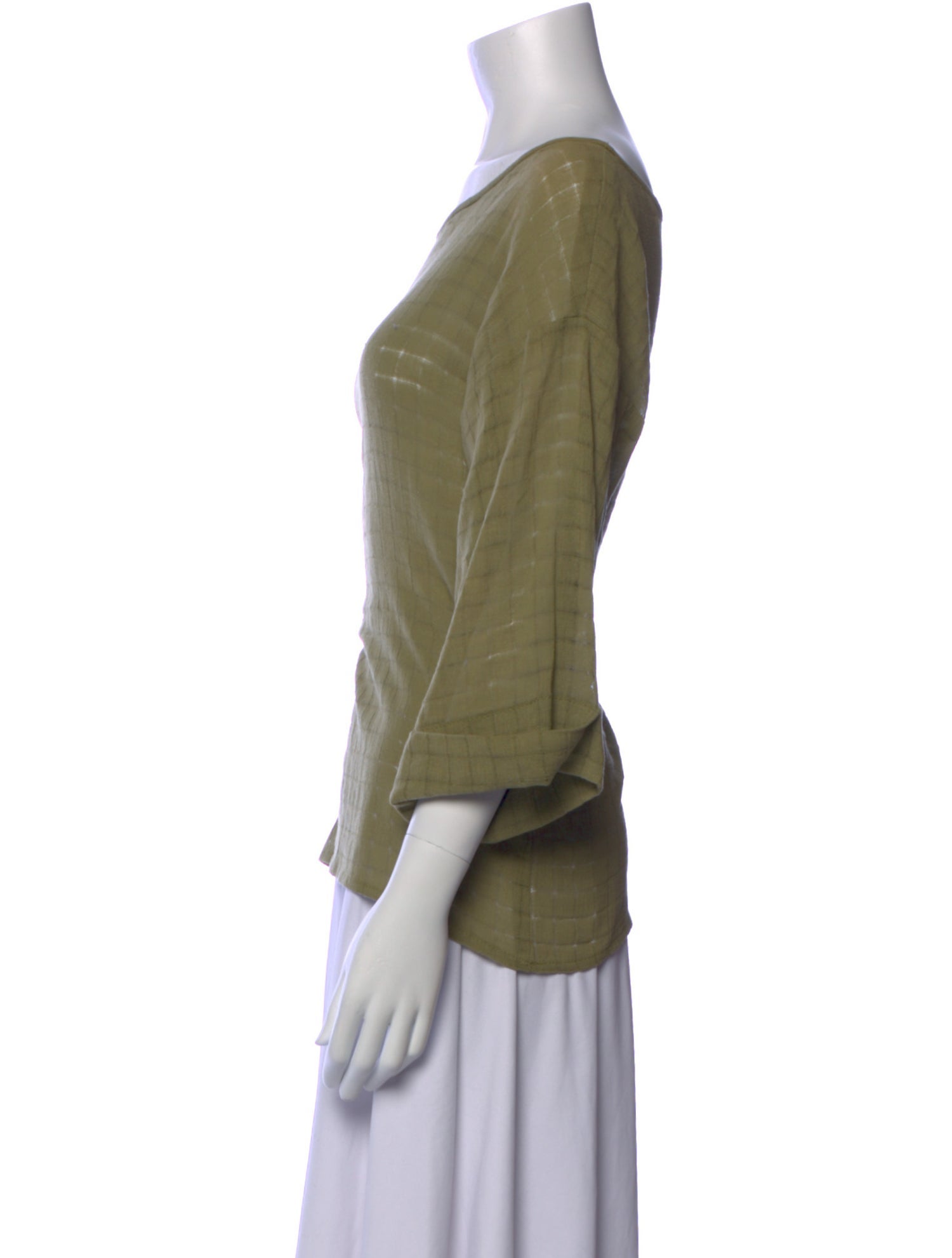 Saks Fifth Avenue Bateau Neckline Three-Quarter Sleeve T-Shirt