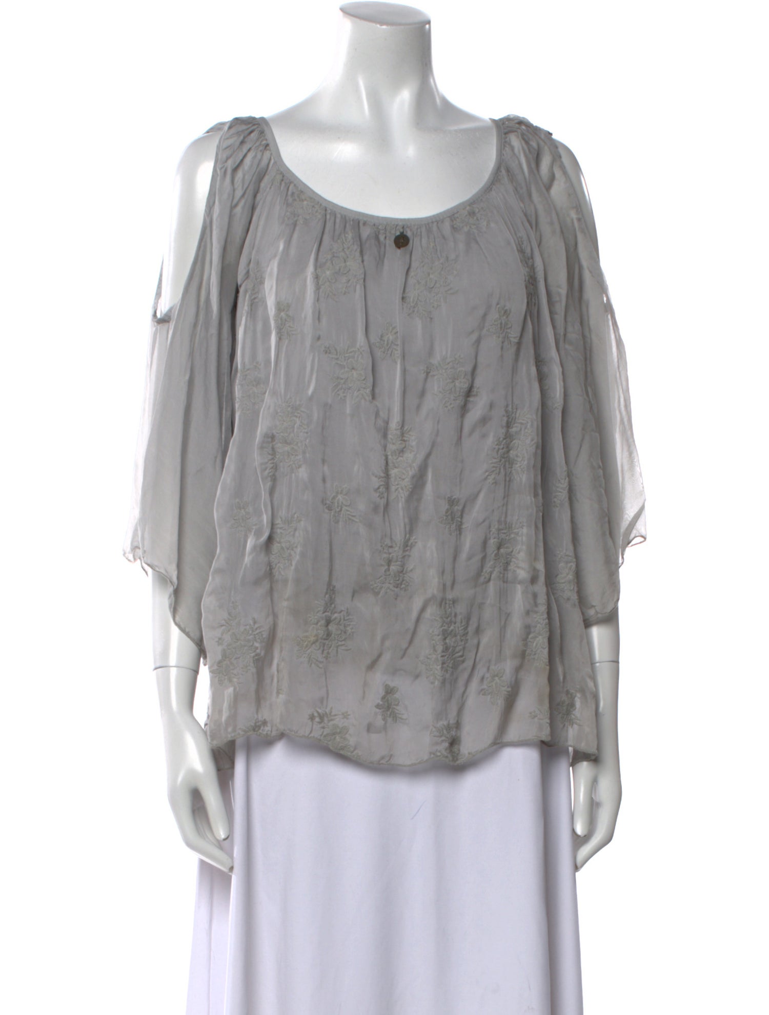 Saks Fifth Avenue Silk Scoop Neck Blouse