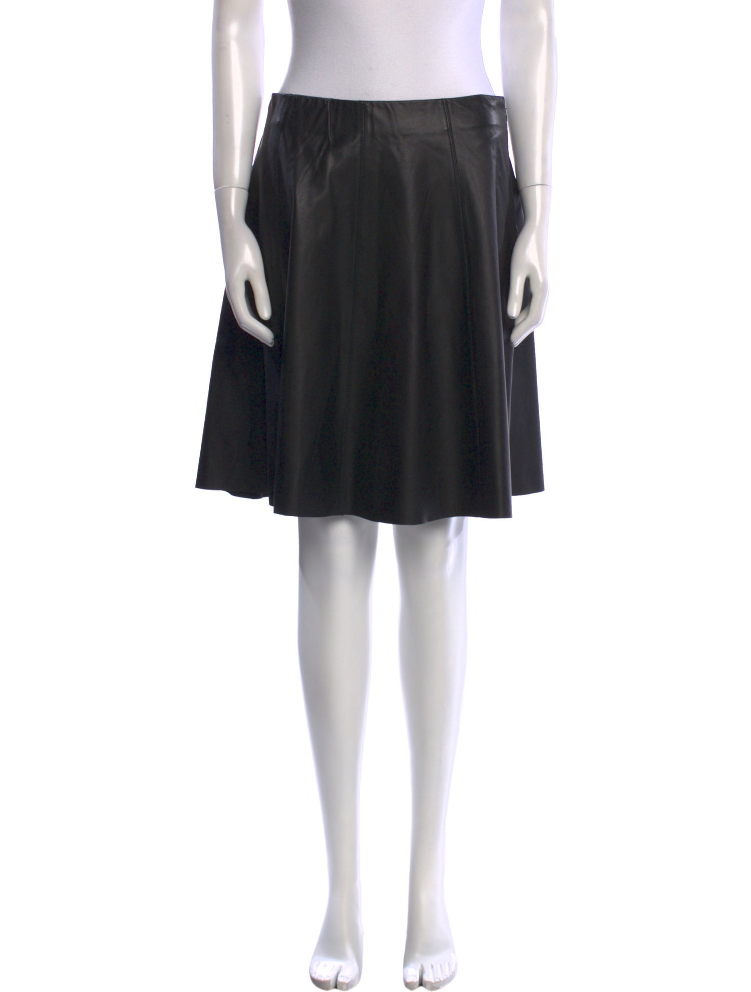 Saks Fifth Avenue Leather Knee-Length Skirt