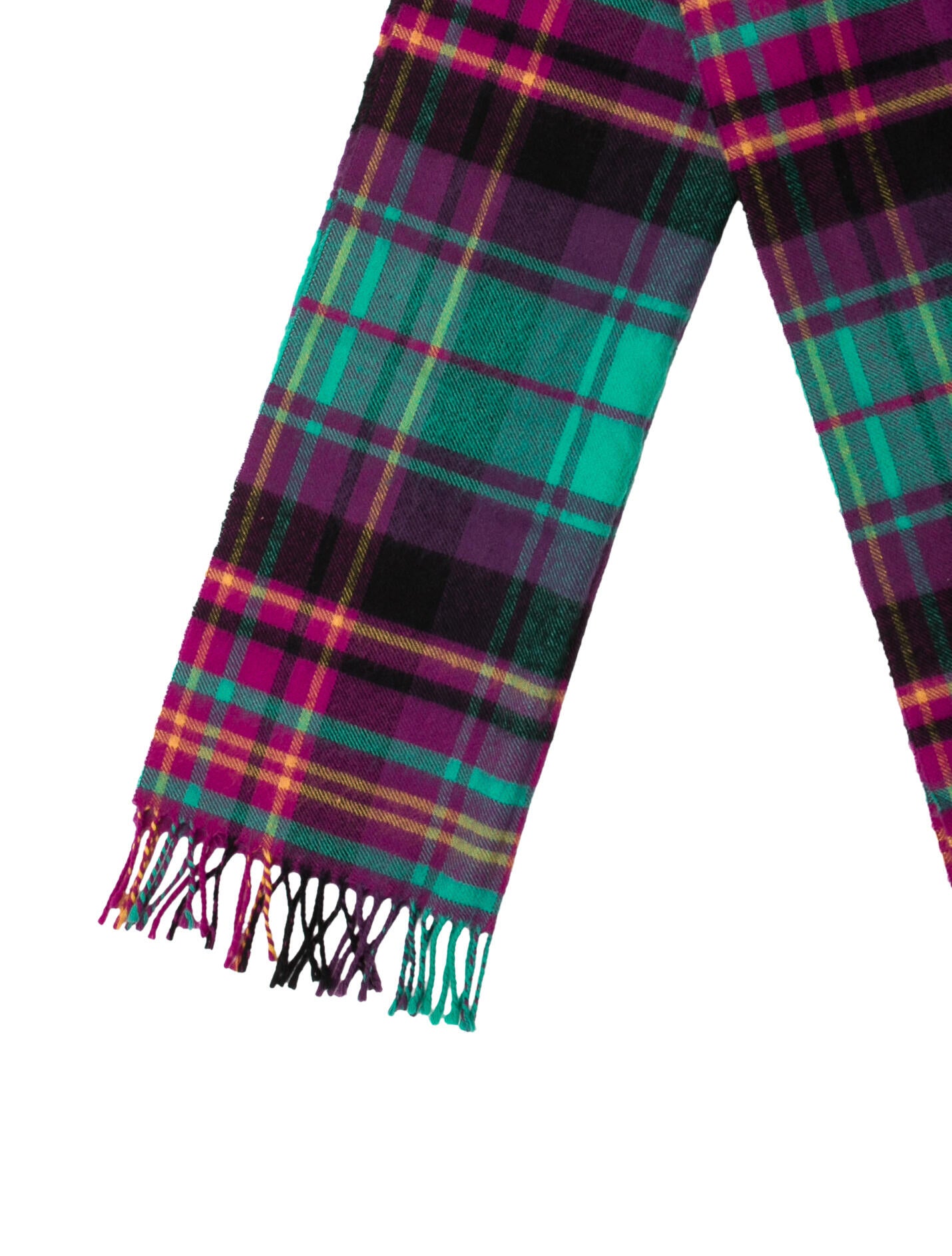 Saks Fifth Avenue Plaid Print Scarf