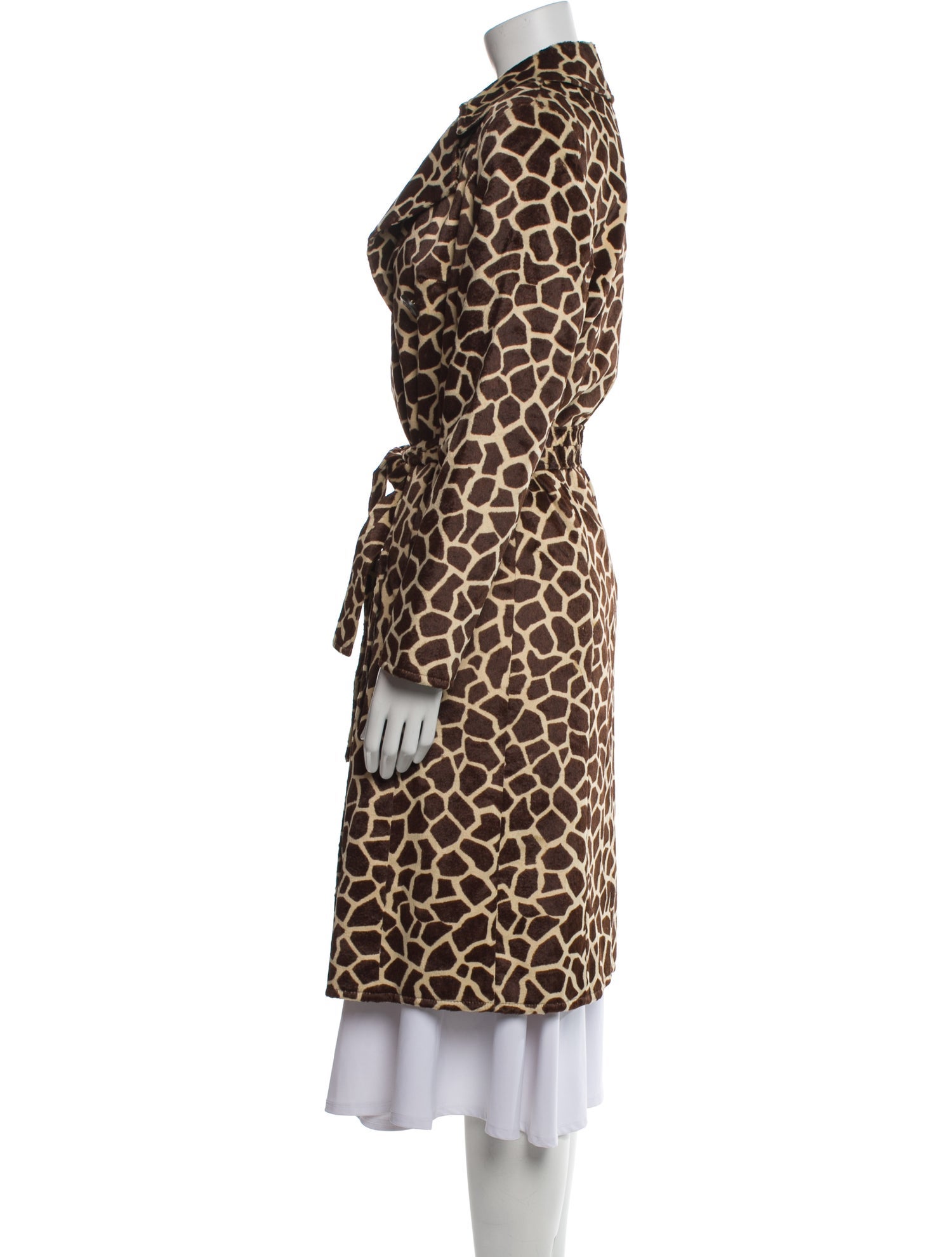 Saks Fifth Avenue Animal Print Trench Coat