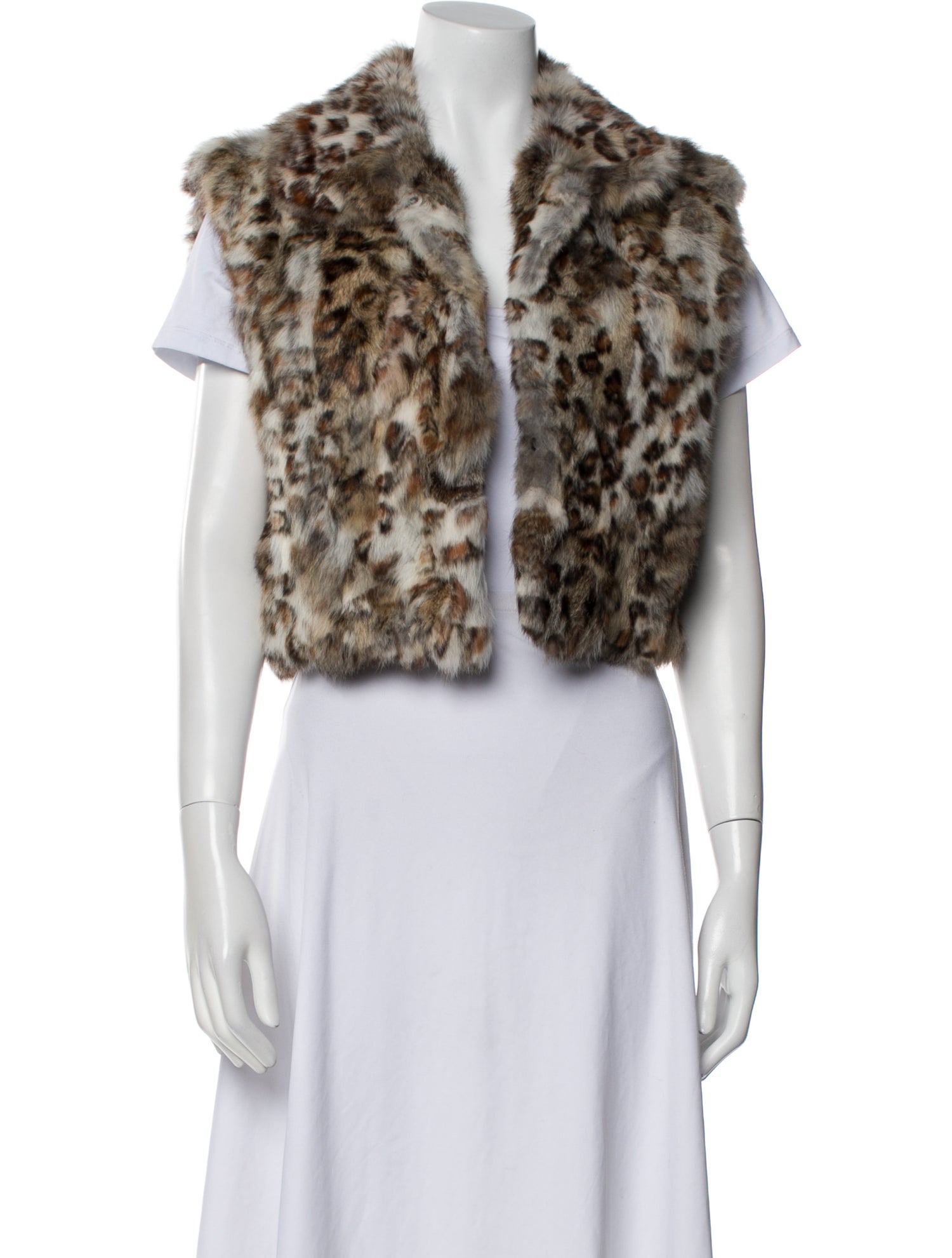 Saks Fifth Avenue Fur Animal Print Fur Jacket
