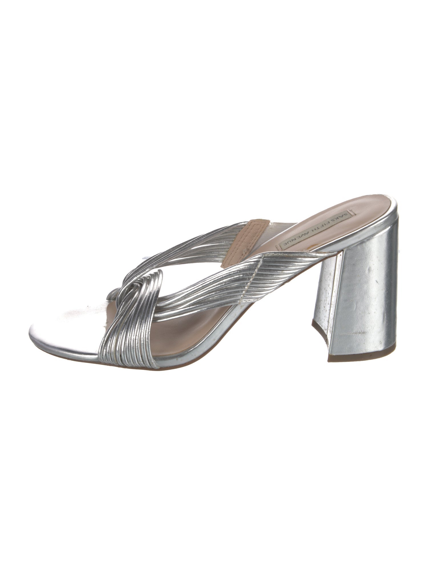 Saks Fifth Avenue Leather Slides