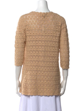 Saks Fifth Avenue Scoop Neck Three-Quarter Sleeve Top