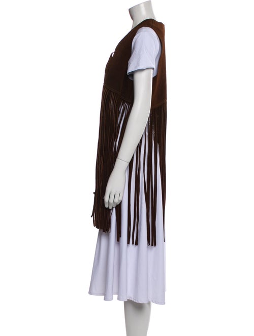 Saks Fifth Avenue Leather Printed Vest