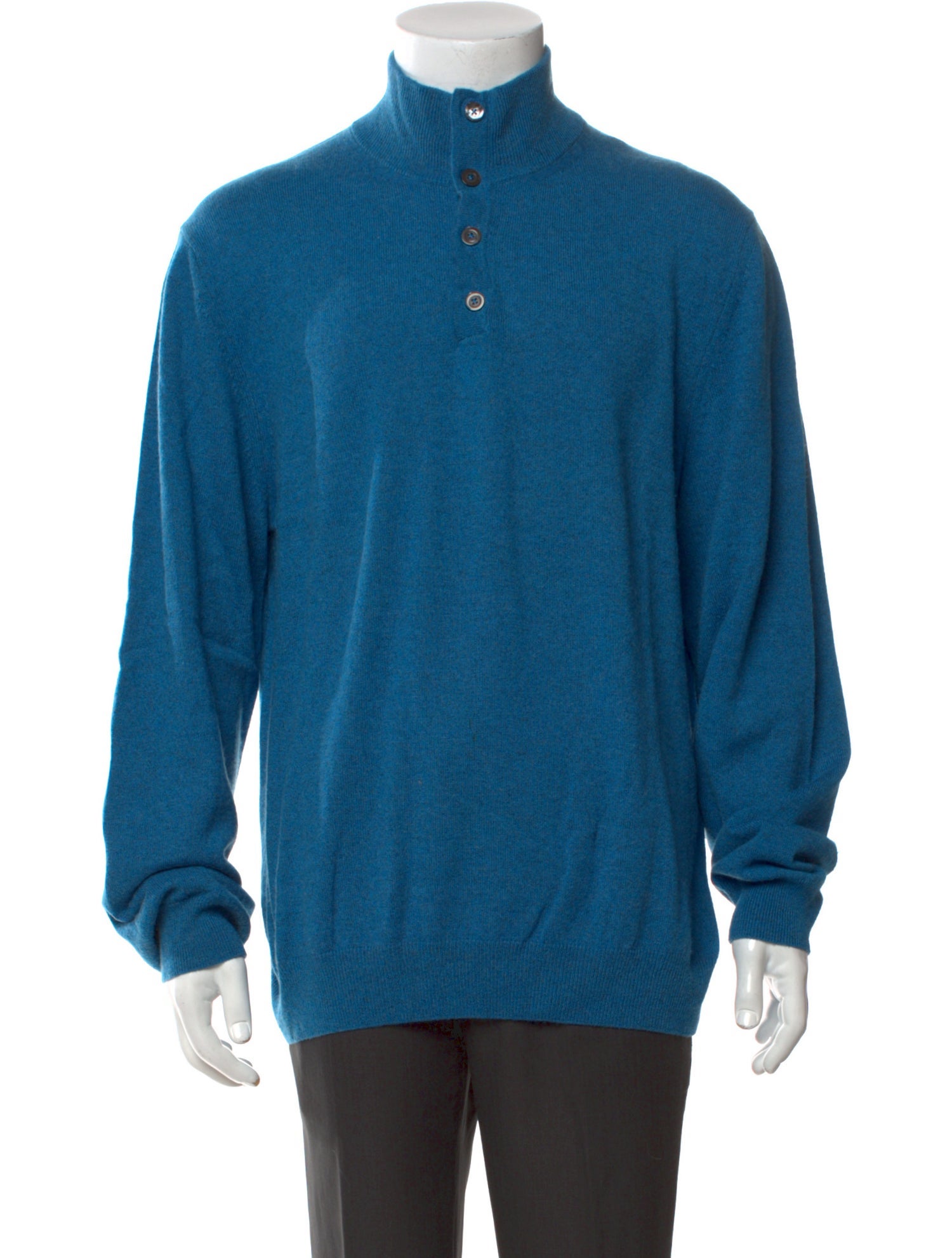 Saks Fifth Avenue Cashmere Mock Neck Polo Sweater