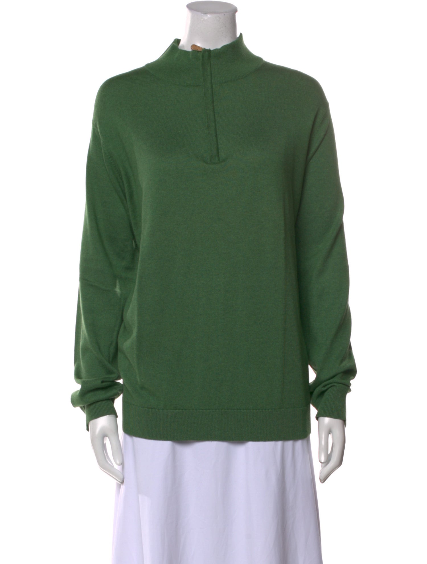 Saks Fifth Avenue Silk Mock Neck Pullover