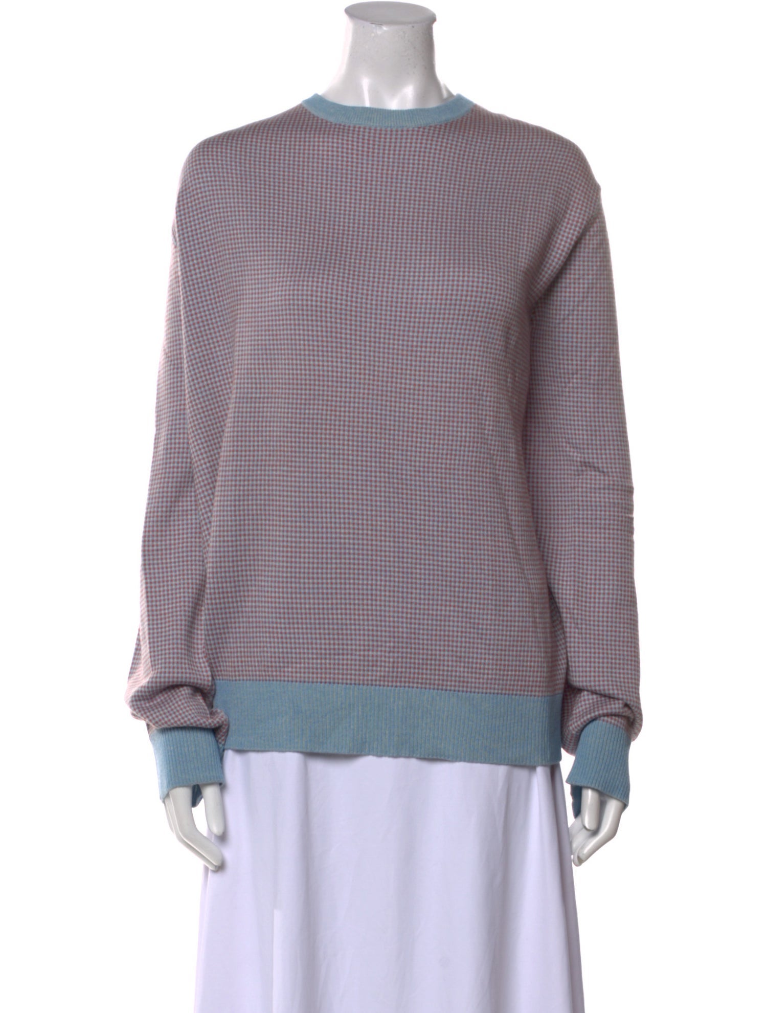 Saks Fifth Avenue Silk Plaid Print Pullover w/ Tags