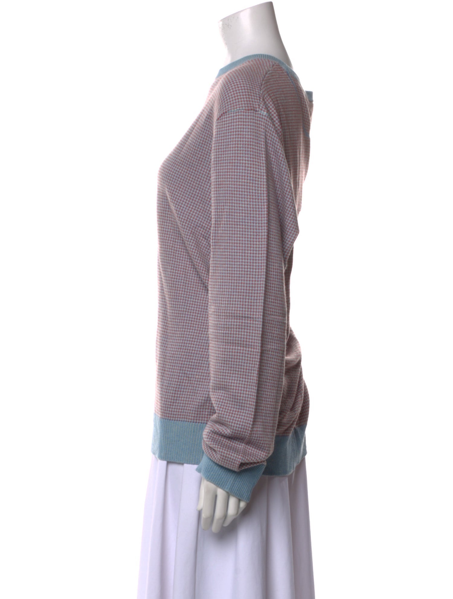 Saks Fifth Avenue Silk Plaid Print Pullover w/ Tags