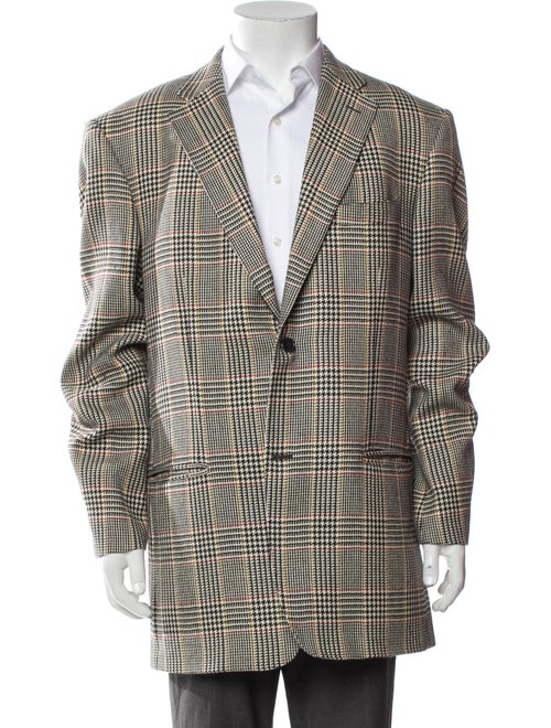 Saks Fifth Avenue Wool Houndstooth Print Blazer